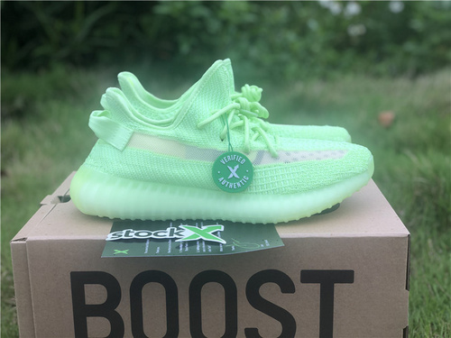 Yeezy 350 V2 luminous_ former BASF_ fluorescent green color_ original surface_ exclusive full code shipment_ 36 --- 46.5-8dba005f